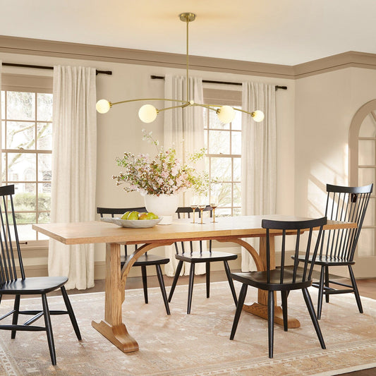 4-Light Modern Gold Simple Linear Sputnik Pendant Island Light/ Dining Room Light - 51.18 in. W x 11.02 in. D x 5.91 in. H