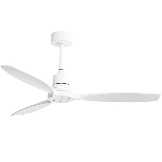 52 inch Modern Solid Wood / ABS Ceiling Fan With Remote Control(No Light),6 WInd Speed,Reversible Airflow