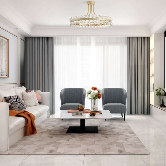 Elvira 8-Light Wagon Wheel Crystal Semi-Flush Mount