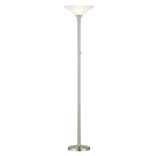 Artiva USA 71 LED Torchiere Floor Lamp with Hammered Glass Shades - 71
