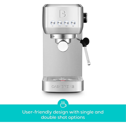 Casabrews 3700E 20 Bar Professional Espresso Machine with Milk Frother - N/A