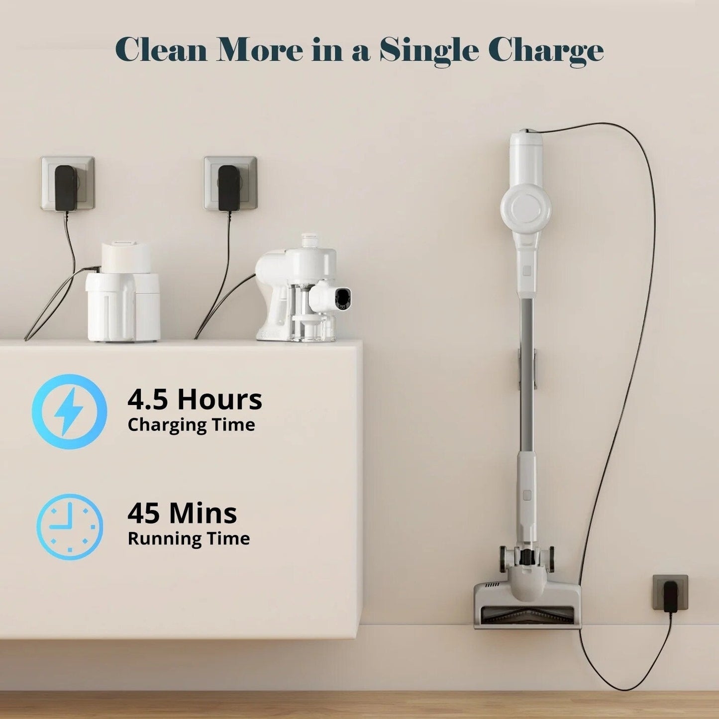 Cordless 3-in-1 Stick Vacuum Cleaner, Lightweight for Carpet, Hard Floors, Pet Hair, and Home Cleaning