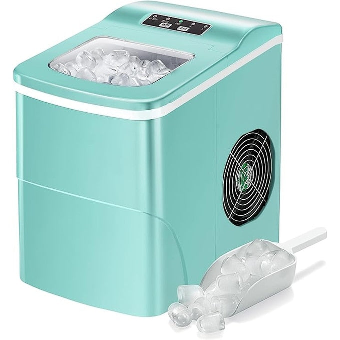Countertop Ice Maker Machine, Ice Cube Ready in 6-8 Mins with Ice Scoop and Basket