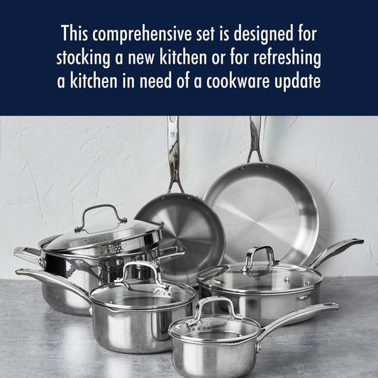 Henckels Clad H3 10-pc Stainless Steel Cookware Set