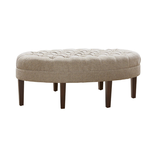 Madision Park Chase Surfboard Tufted Upholstered Ottoman with Solid Wood