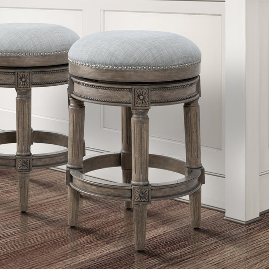 New Ridge Home Goods Chapman Backless Swivel 26 Counter-Height Bar Stool - Counter Height