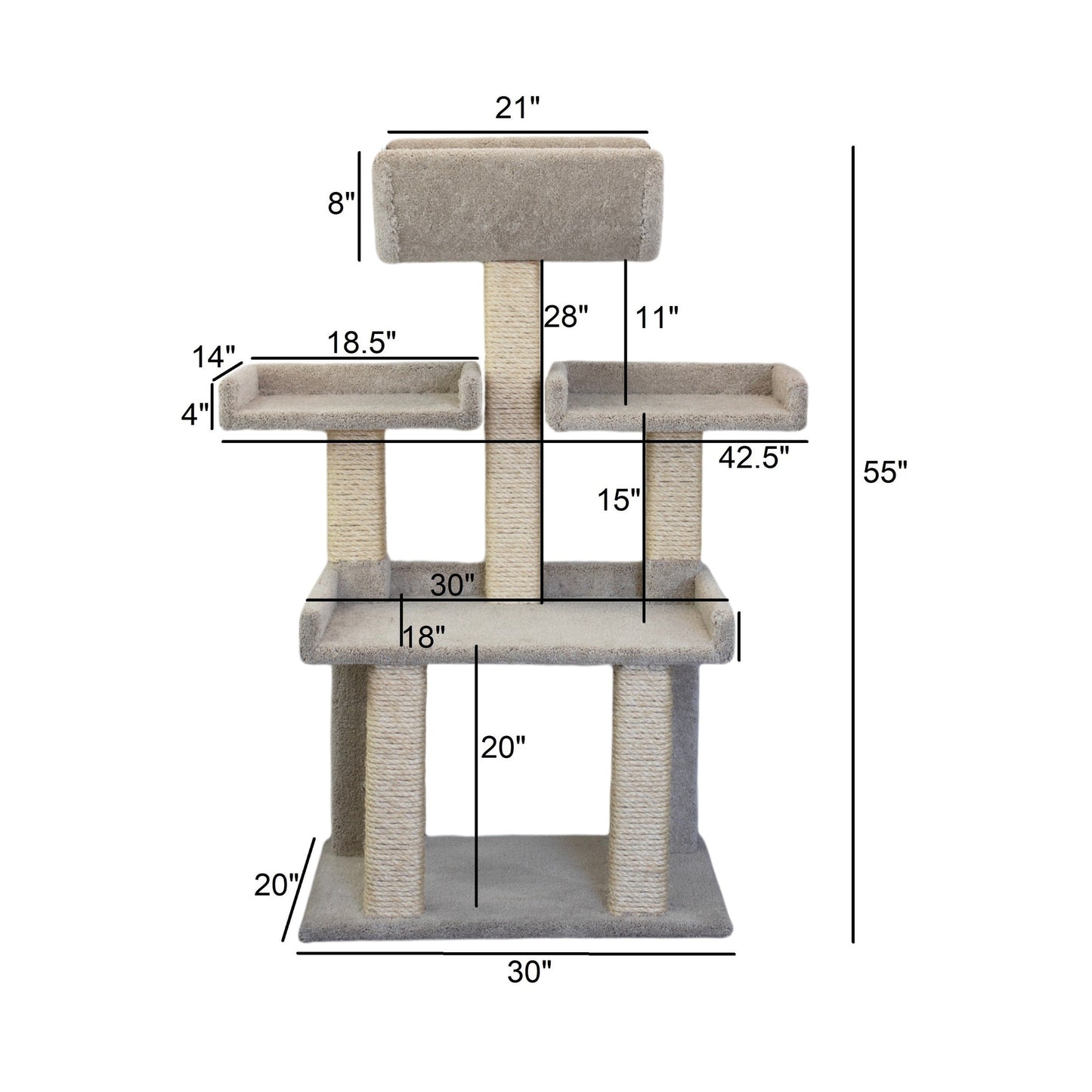 Prestige Cat Trees Extra Large Cat Tower for Big Cats