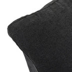 Canapés d'angle Deluxe Premium Cloud | Poufs noirs monoblocs en coton et lin | 40 housses amovibles et lavables