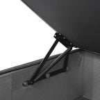 Canapés d'angle Deluxe Premium Cloud | Canapés d'angle en L 5 pièces en coton et lin noir, confort moelleux, 4 places