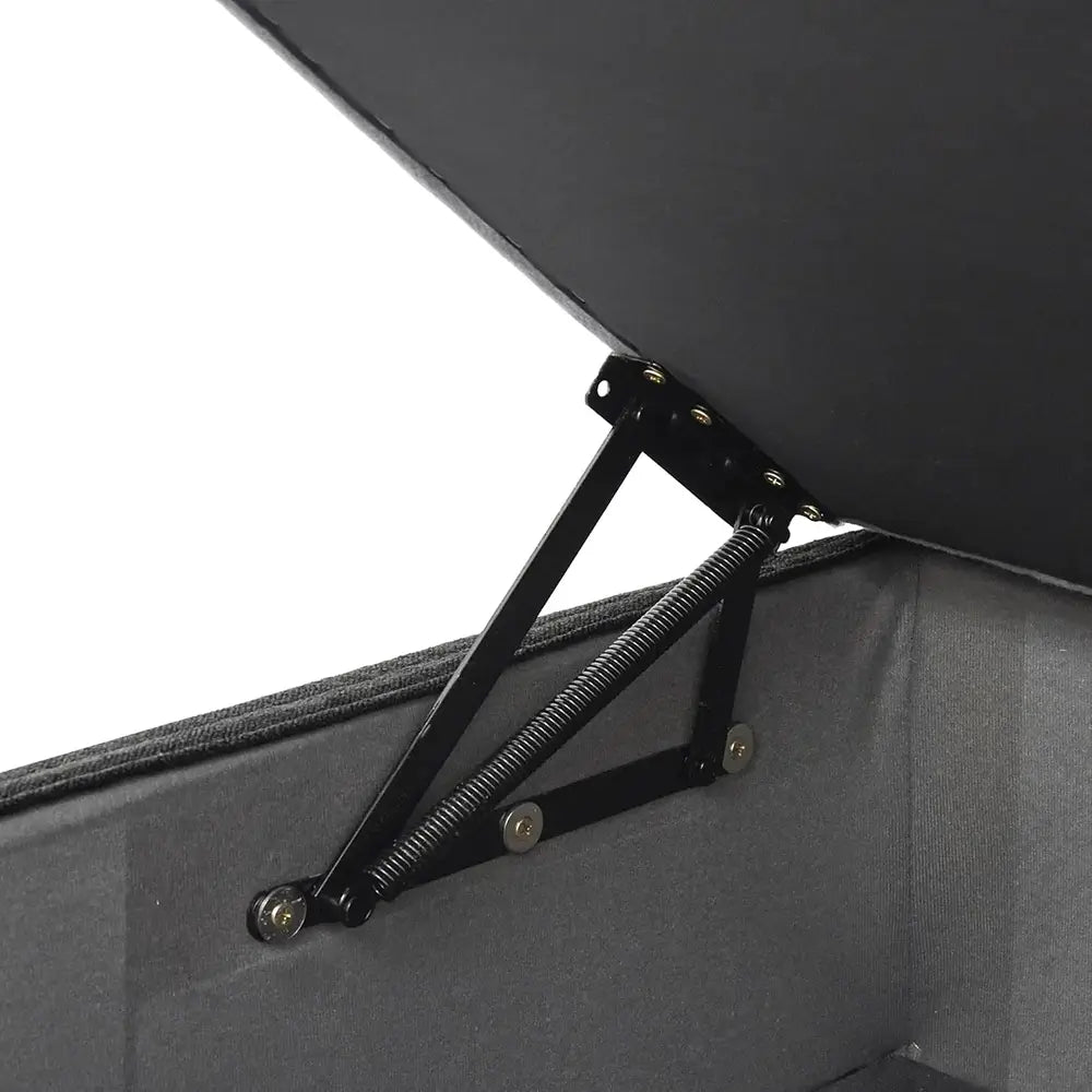 Canapés d'angle Deluxe Premium Cloud | Canapés d'angle 3 pièces en coton et lin noir avec méridienne | 80 housses amovibles et lavables | 2 places