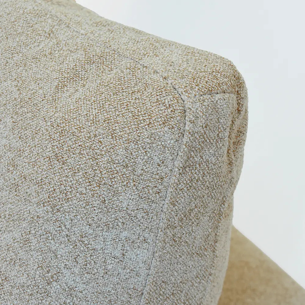 Canapés d'angle Deluxe Premium Cloud | Canapé d'angle 4 pièces en coton et lin kaki avec pouf de rangement 160 cm, 4 places