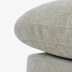 Canapé d'angle Deluxe Premium Cloud | Canapé 1 place en coton et lin kaki, 40 coussins de dossier effet nuage