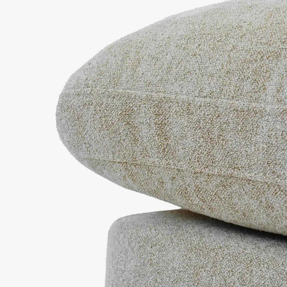 Canapé d'angle Deluxe Premium Cloud | Canapé 1 place en coton et lin kaki, 40 coussins de dossier effet nuage