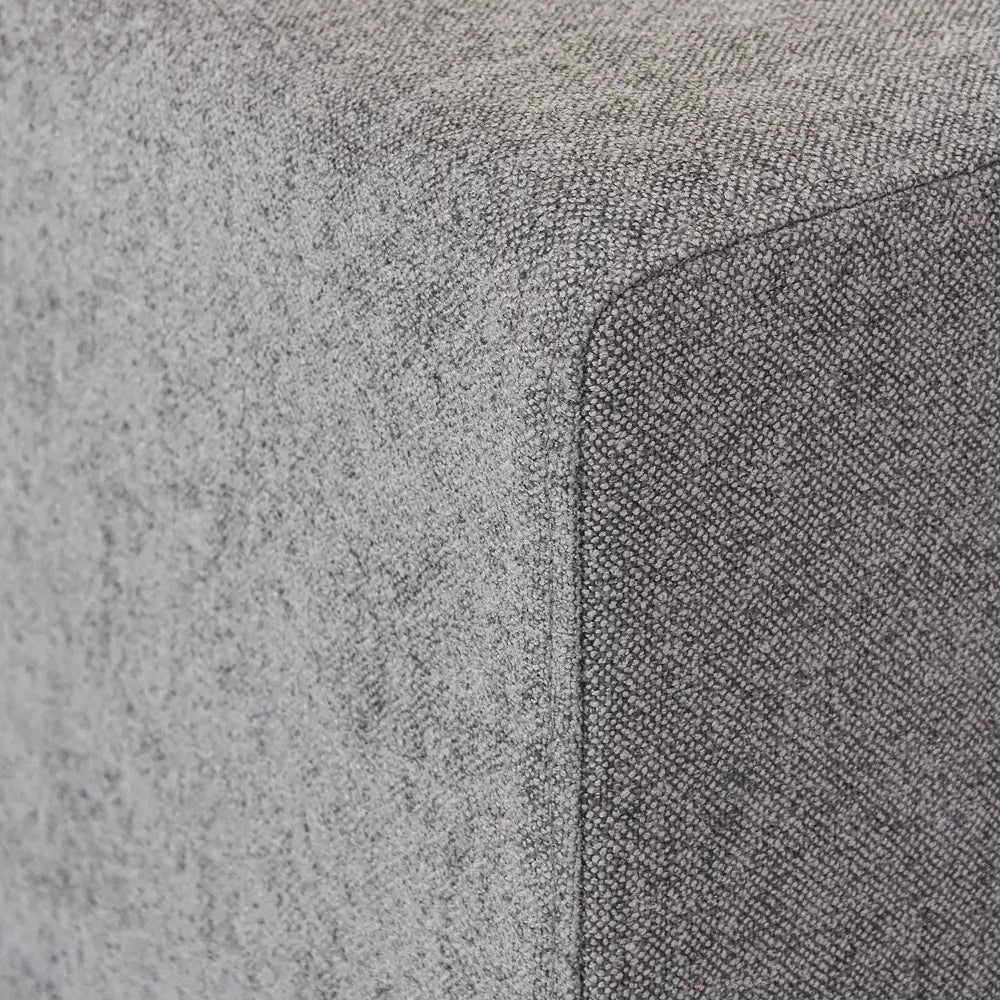 Canapés d'angle Deluxe Premium Cloud | Poufs gris clair en coton et lin (1 pièce) | Housses amovibles et lavables (40 cm)