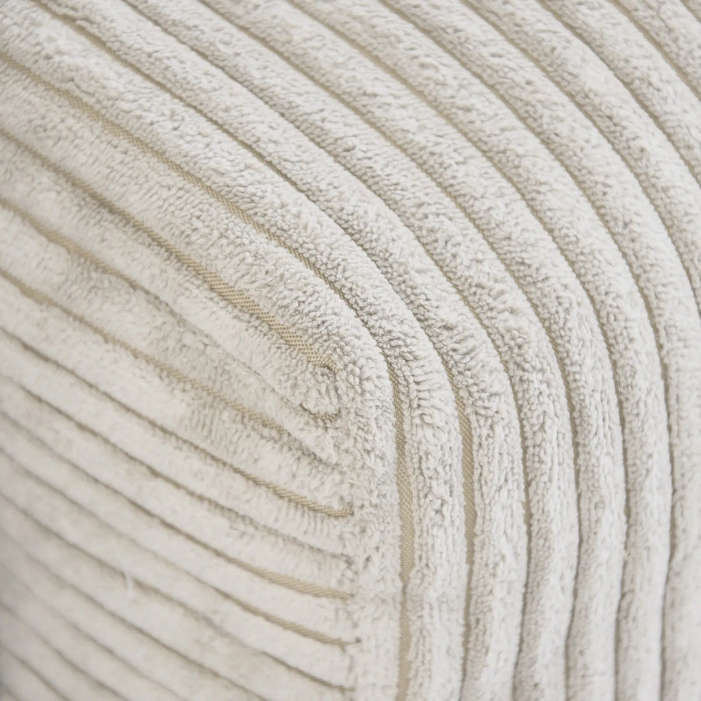 Canapés modulaires modernes Matrix | Ensemble de 6 pièces en velours côtelé beige en forme de U, 4 places