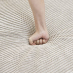 Canapés modulaires modernes Matrix | Ensemble de 6 pièces en velours côtelé beige en forme de U, 4 places