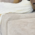 Canapés modulaires modernes Matrix | Canapé d'angle en velours côtelé beige 4 pièces, 3 places