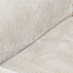 Canapés modulaires modernes Matrix | Canapé d'angle 3 pièces en velours côtelé beige avec méridienne 2 places