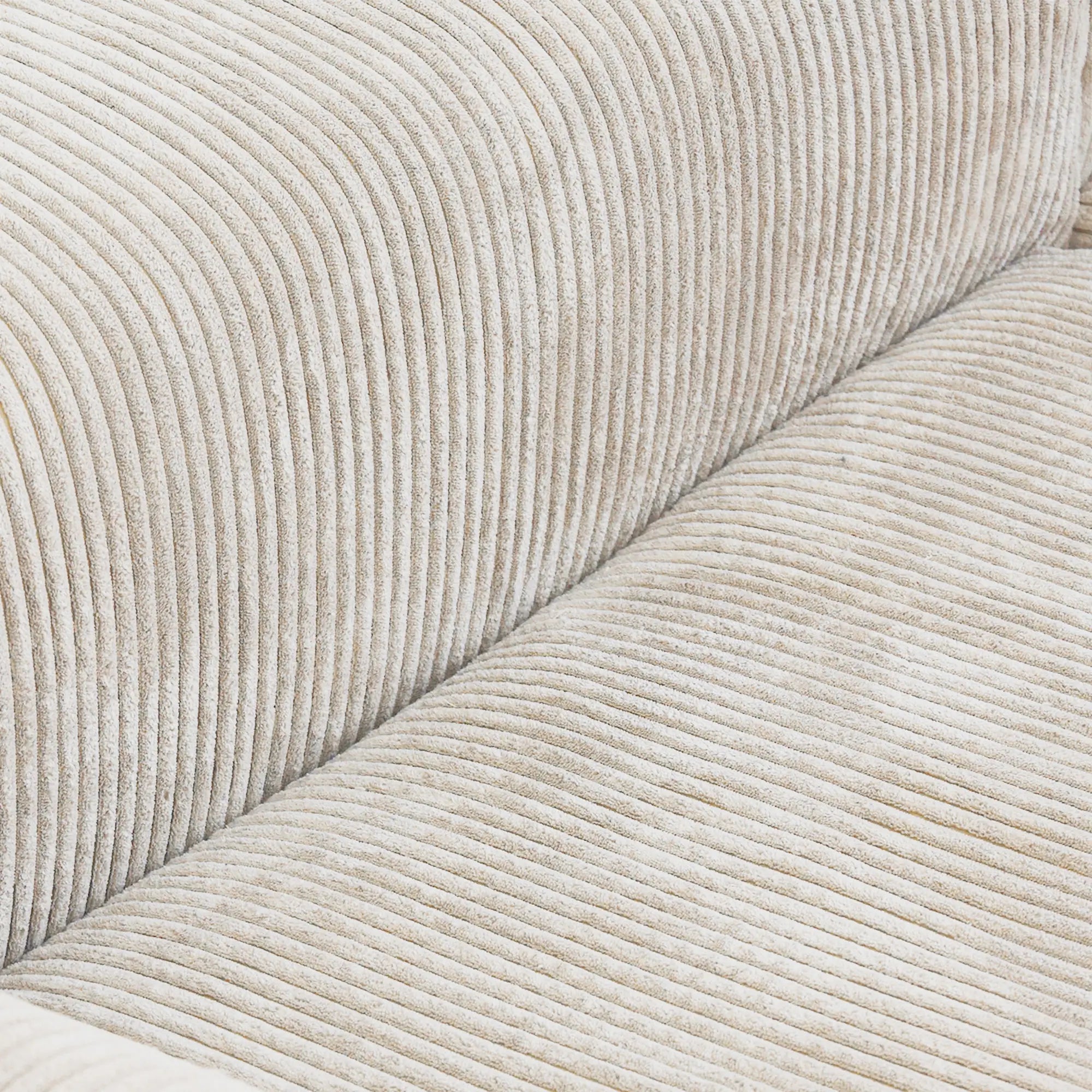 Canapés modulaires modernes Matrix | Canapé d'angle 3 pièces en velours côtelé beige avec méridienne 2 places