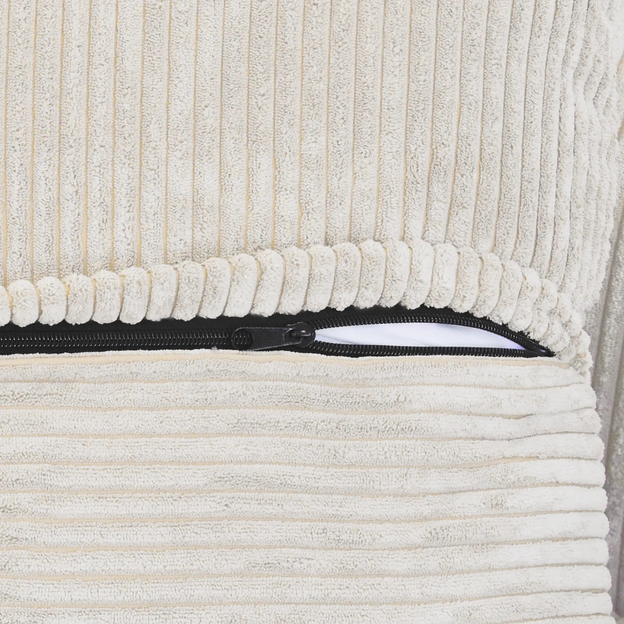 Canapés modulaires modernes Matrix | Canapé d'angle en velours côtelé beige 4 pièces, 3 places