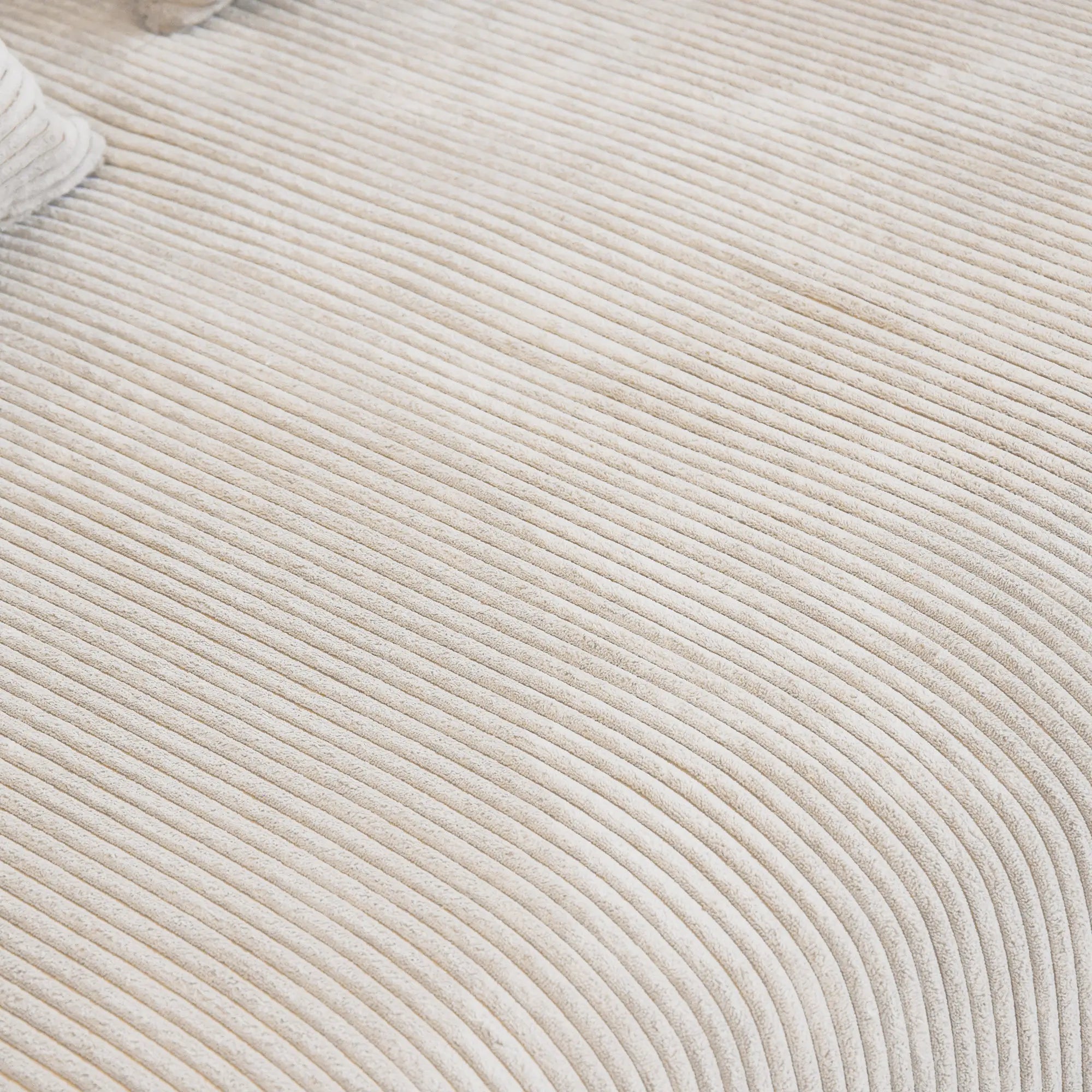 Canapés modulaires modernes Matrix | Ensemble de 6 pièces en velours côtelé beige en forme de U, 4 places