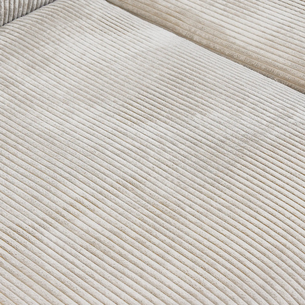 Canapés modulaires modernes Matrix | Ensemble de 6 pièces en velours côtelé beige en forme de U, 4 places