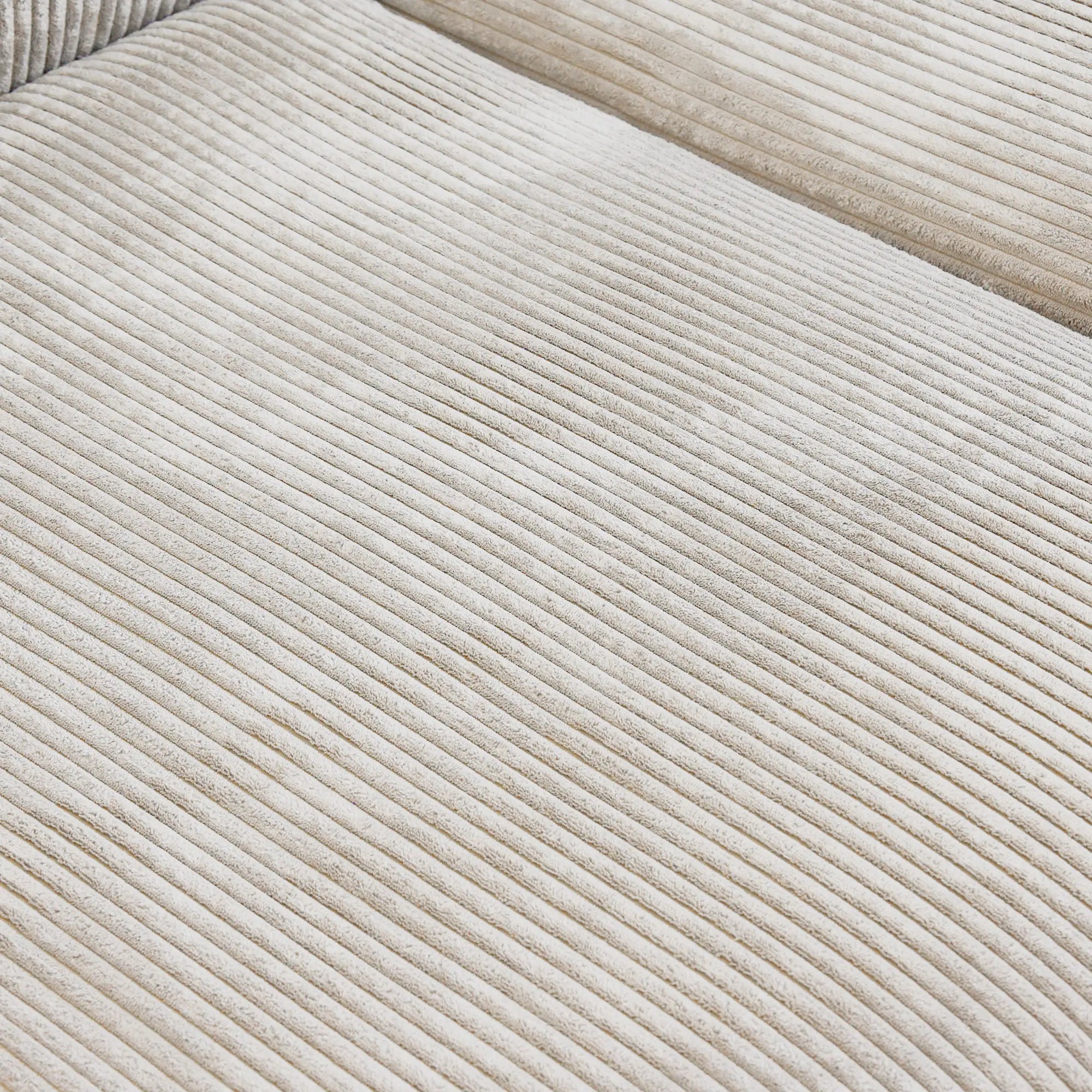 Canapés modulaires modernes Matrix | Canapé d'angle 3 pièces en velours côtelé beige avec méridienne 2 places