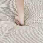 Canapés modulaires modernes Matrix | Canapé d'angle en velours côtelé beige 4 pièces, 3 places