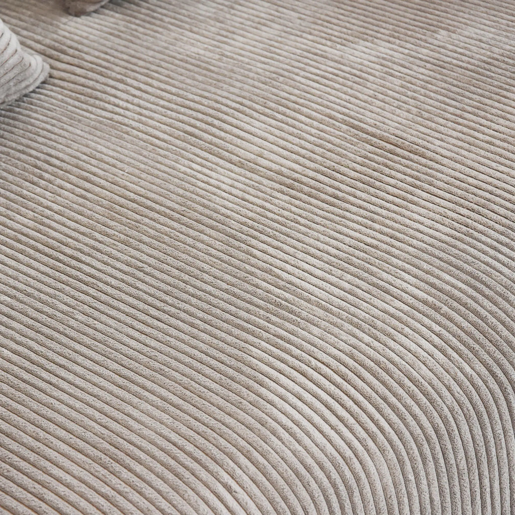 Canapés modulaires modernes Matrix | Ensemble de 5 pièces en velours côtelé marron en forme de U, 3 places