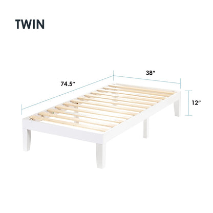 12 Classic Solid Wood Platform Bed Frame