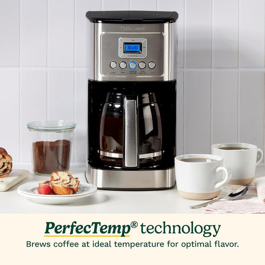 14-Cup Programmable Coffee Maker, Glass Carafe, Brew Strength Control, 1-4 Cup Setting, Stainless Steel