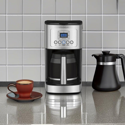 14-Cup Stainless Steel Coffee Maker, Glass Carafe, Fully Automatic, Brew Strength Control