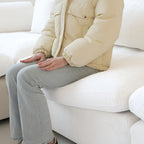 Canapés d'angle Deluxe Slope Cloud | Canapés d'angle 3 pièces en lin blanc avec méridienne | Design modulaire 80 2 places