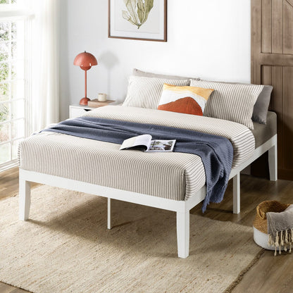 16 Inch Classic Solid Wood Platform Bed Frame in Multiple Finishes