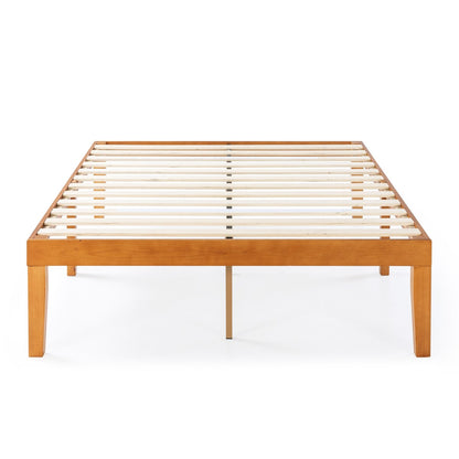 16 Inch Classic Solid Wood Platform Bed Frame in Multiple Finishes