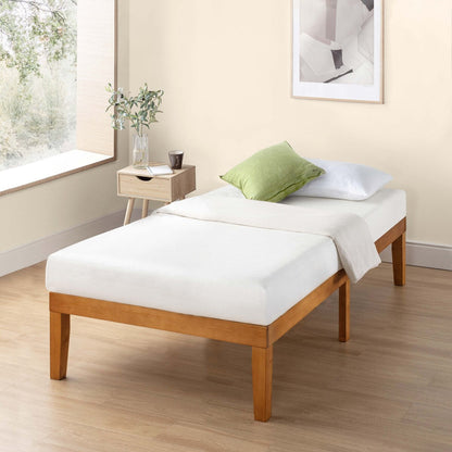16 Inch Classic Solid Wood Platform Bed Frame in Multiple Finishes