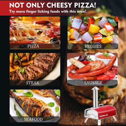 Outdoor Wood Fired Pizza Oven Portable Pizza Oven with Pizze Peel, Carry Bag - 16 inch