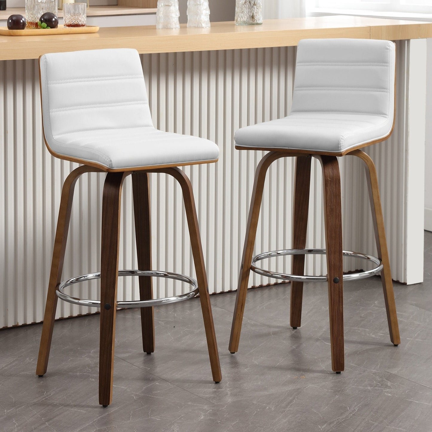 26/29 Faux Leather Swivel Bar/Counter Stools, Set of 2/3