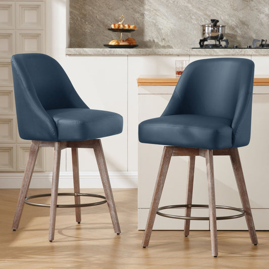 26 Counter Height Swivel Bar Stool, Upholstered Counter Stools - 39.37 (H) x 22.44 (D) x 21.65 (W)