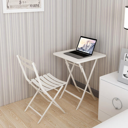 3 Piece Patio Minimalist Bistro Set Foldable Square Table & Chairs - 3-Piece