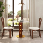 Table bistro Nero en pierre frittée | 34 Pandora Square avec piètement en bois