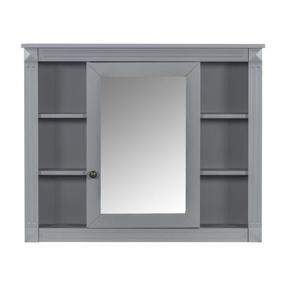 36'' Modern Bathroom Vanity with Top Sink and Mirror Cabinet,2 Doors and 2 Drawers