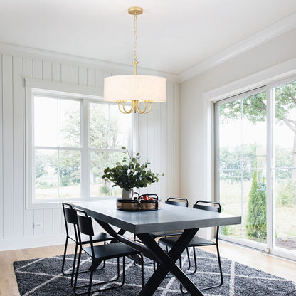 5-Light Modern Semi Flush Mount Ceiling Light for Dining Room Bedrooms Living Room - N/A