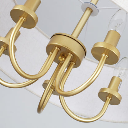 5-Light Modern Semi Flush Mount Ceiling Light for Dining Room Bedrooms Living Room - N/A