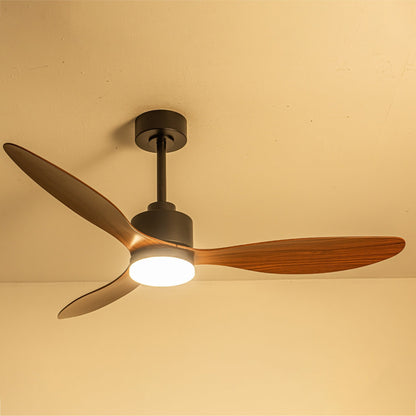52 Inch LED Ceiling Fan with Lights Remote(3-Blade)