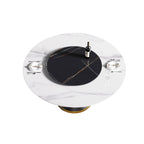 Table de salle à manger Marbella en pierre frittée | Ronde 59 cm, blanc brillant, avec piètement en métal et plateau tournant