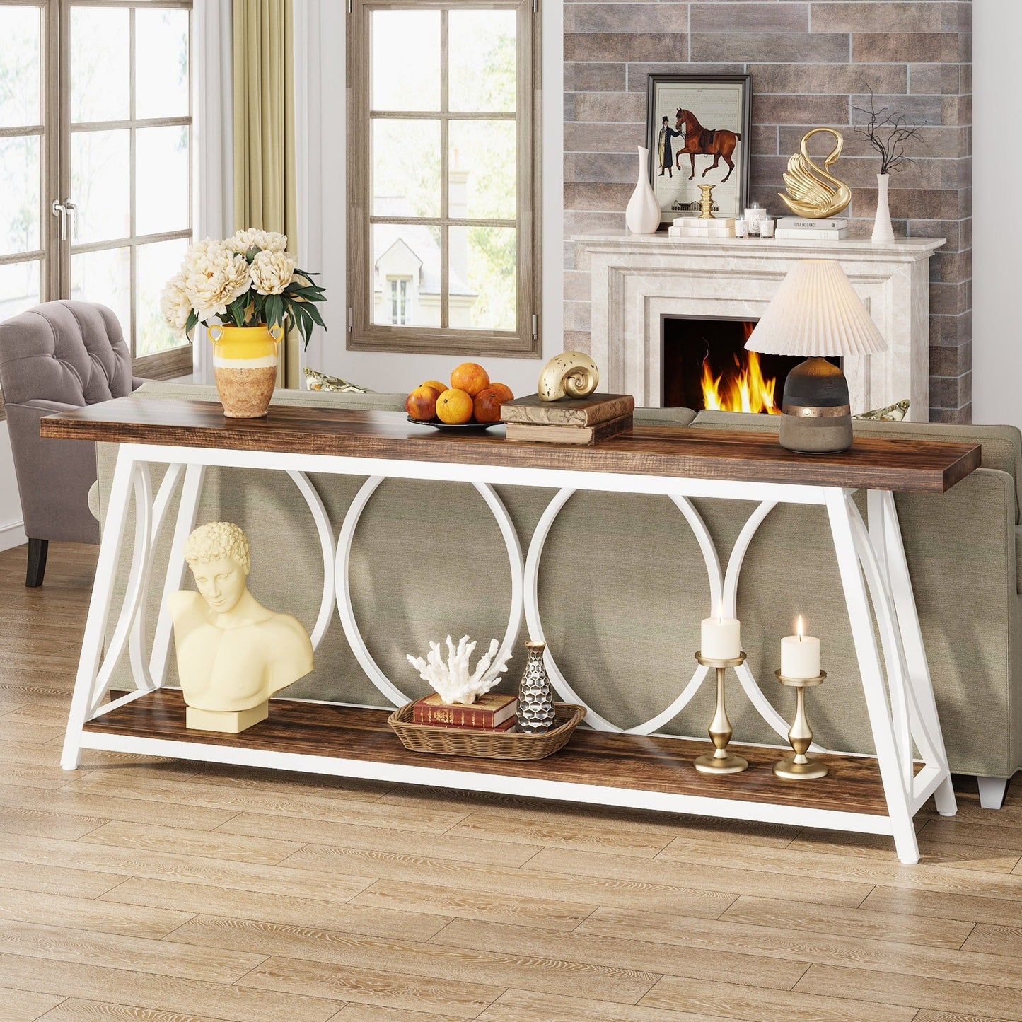 70.9 inch Extra Long Console Table Sofa Accent Table for Living Room