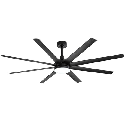 72 Large Ceiling Fans with LED Light Remote Control-8 Blade - 72 Inch