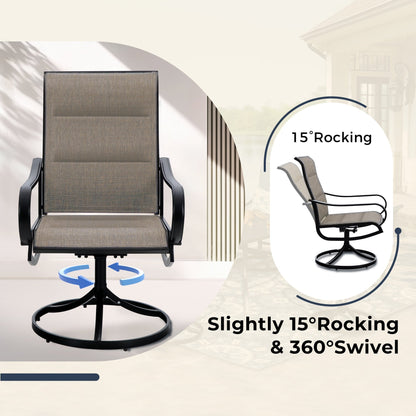 MAISON ARTS 8 PCS Patio Dining Set with 13ft Patio Umbrella