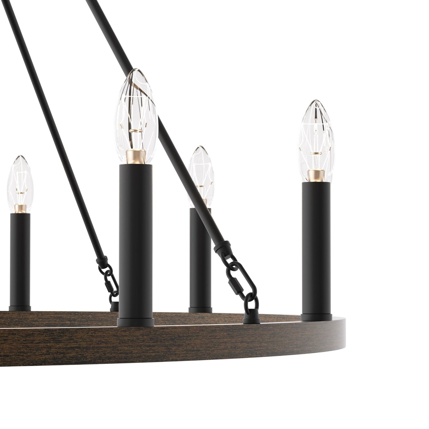 Acroma 12-light Farmhouse 40In Wagon Wheel Chandelier with UL - 40'' D x 138'' H